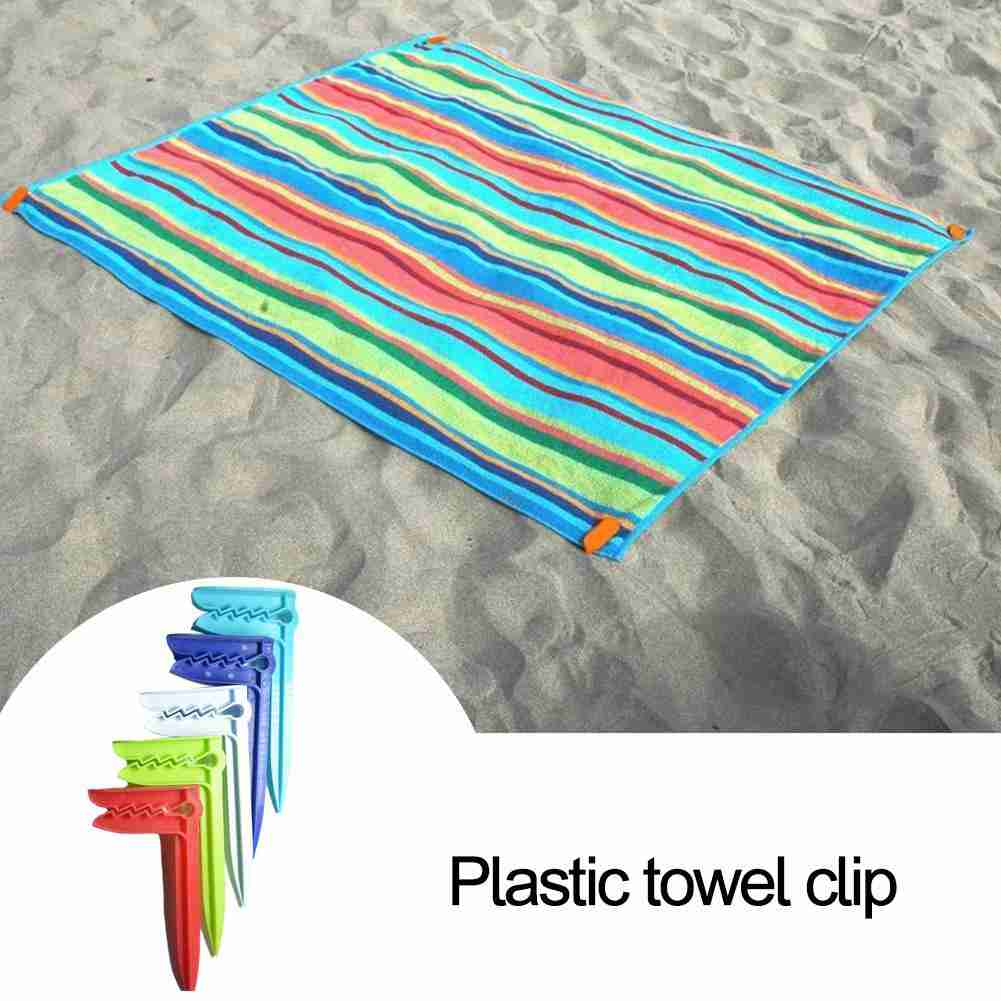 Outdoor Camping Rug - 10PCS Beach Towel Clip Camping Mat
