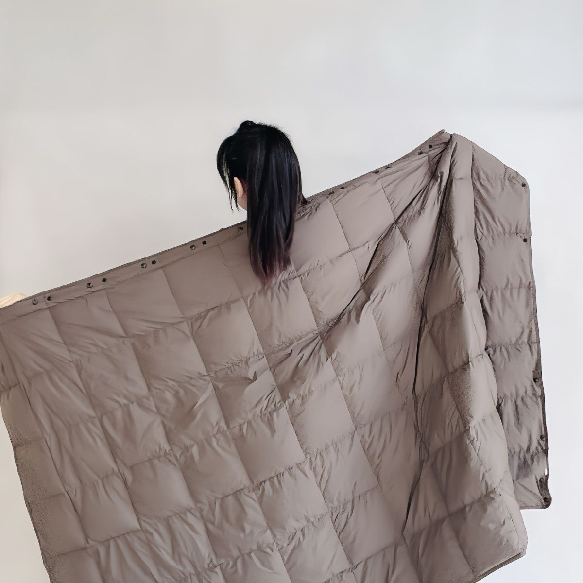 Outdoor Camping Quilt - Warm Lightweight Quilted Khaki Camping Quilt