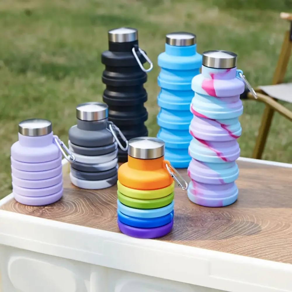 500ml Foldable Silicone Water  - đánh giá và giá Collapsible Water Bottle