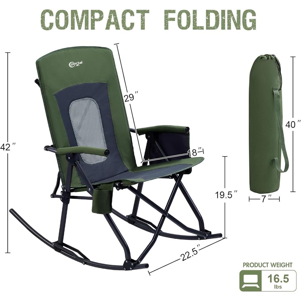 Oversized olding Rocking Campi - đánh giá và giá Outdoor Camping Rocker