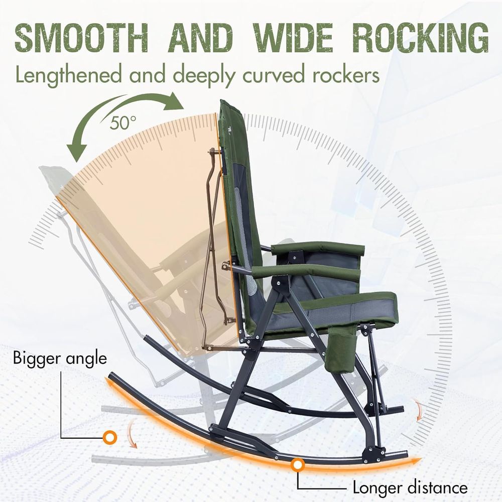 Oversized olding Rocking Campi - đánh giá và giá Outdoor Camping Rocker