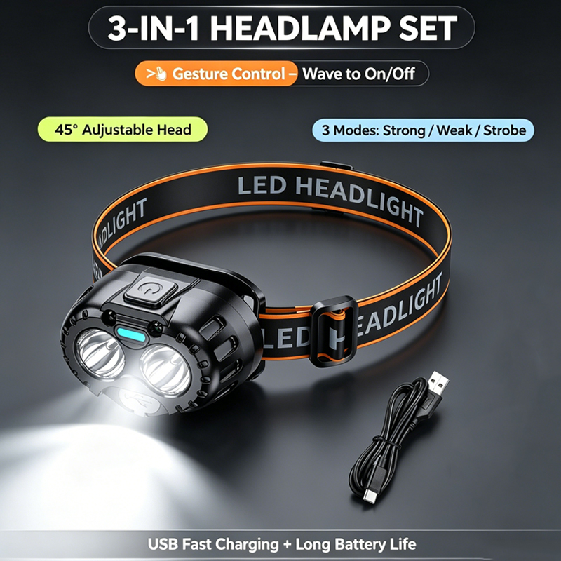 Powerful LED Headlamp IPX4 Wat - đánh giá và giá Outdoor Camping Accessories