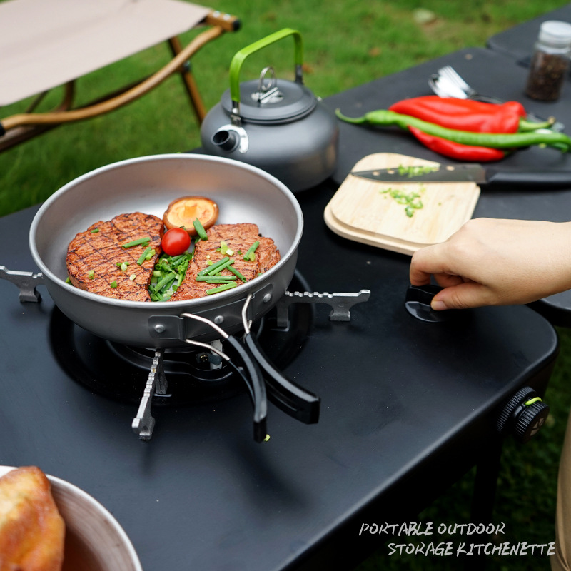 Portable Mobile Camping Kitche - đánh giá và giá Outdoor Camping Table With Storage