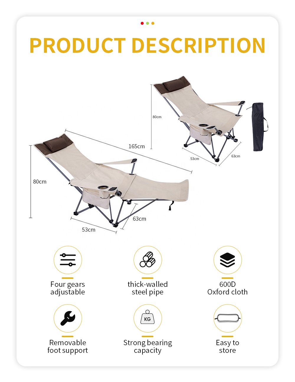 Portable Folding Reclining Cha - đánh giá và giá Outdoor Camping Recliner Chairs
