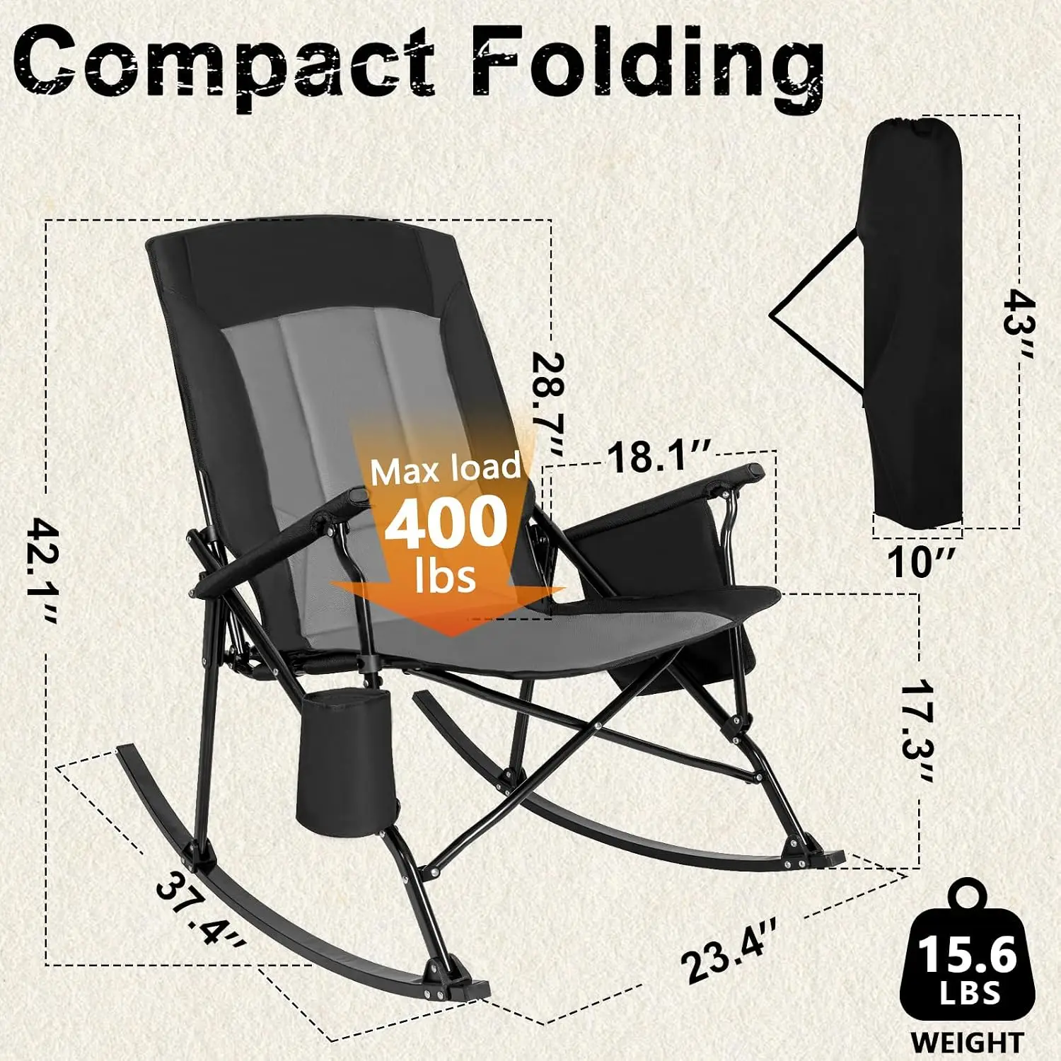 2 Pack High Back Portable Rock - đánh giá và giá Outdoor Camping Rocker