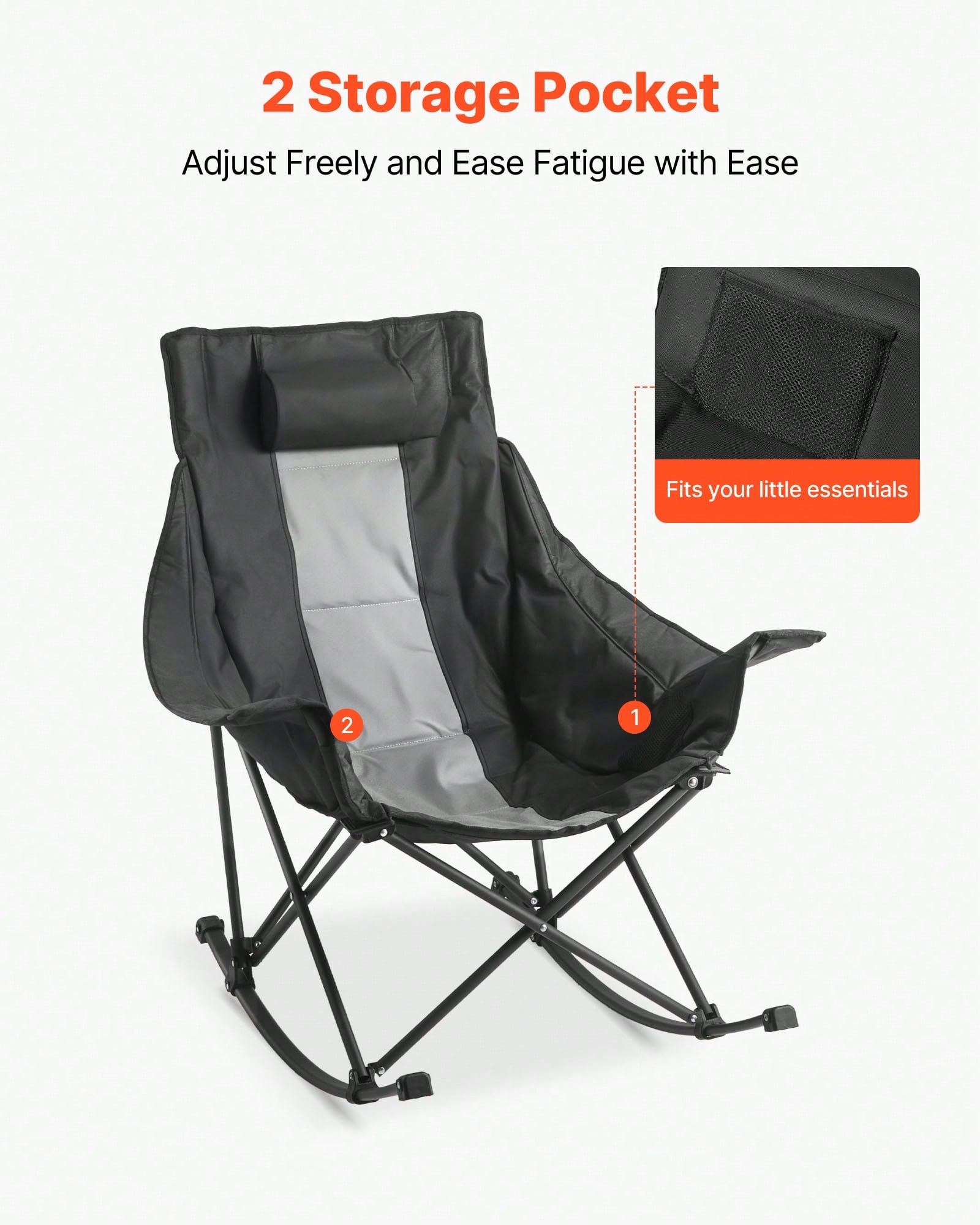 Rocking Camping Chair, Portabl - đánh giá và giá Outdoor Camping Rocker