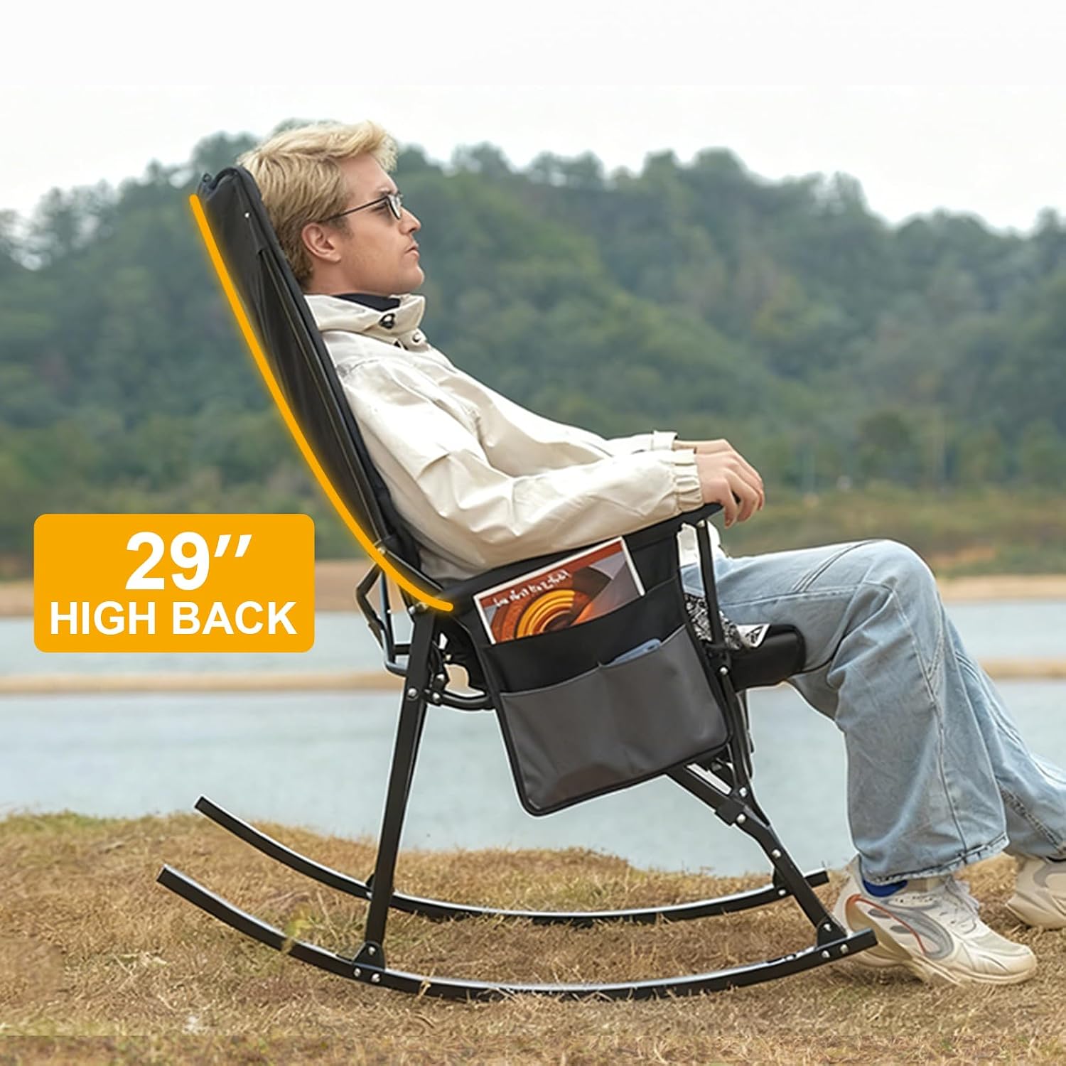 High Back Portable Rocking Cha - đánh giá và giá Outdoor Camping Rocker