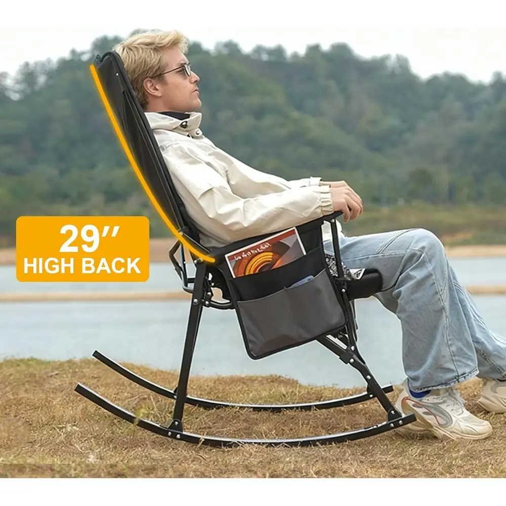 High-Back Portable Rocking Cha - đánh giá và giá Outdoor Camping Rocker