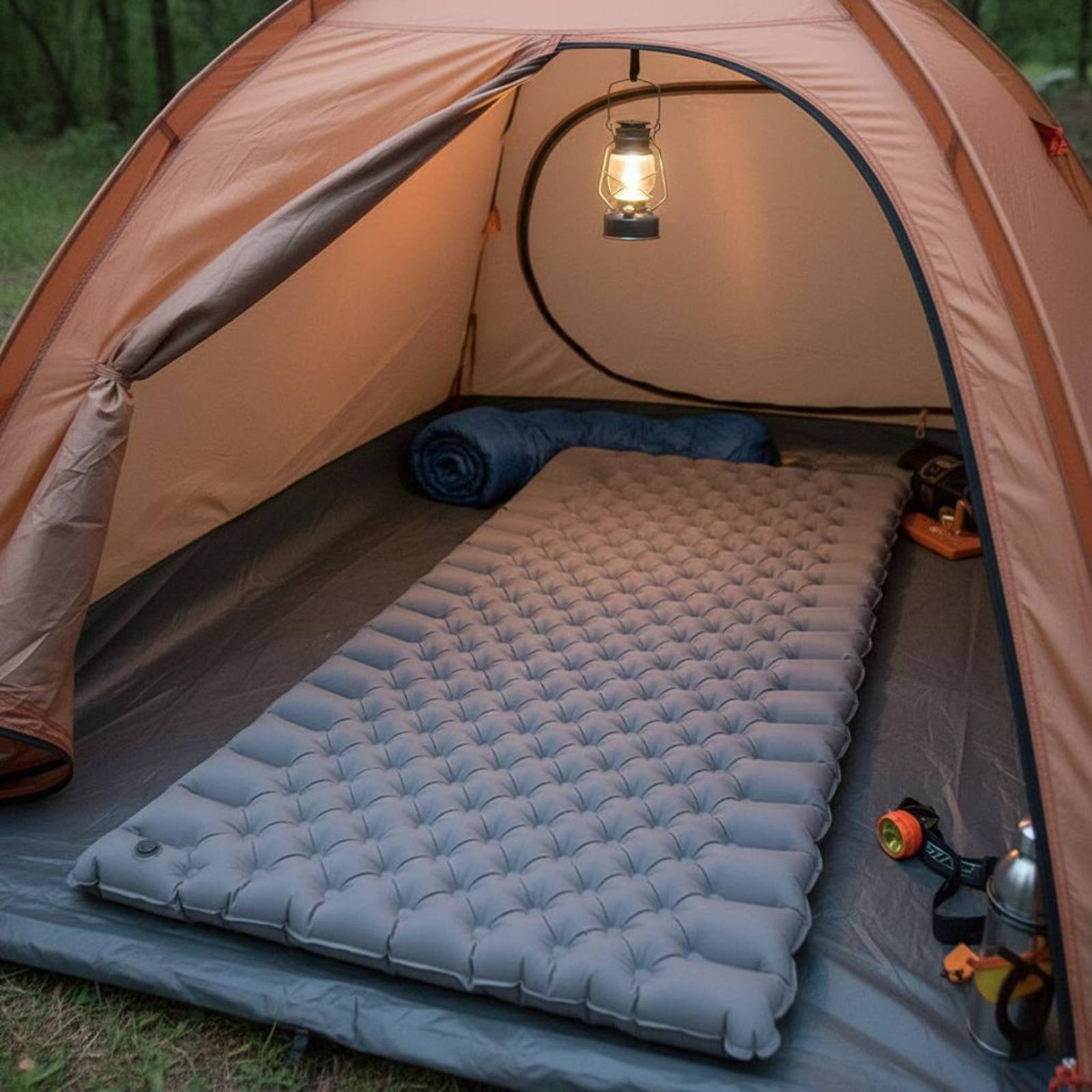Inflatable Camping Mat Nylon T - đánh giá và giá Outdoor Camping Rug