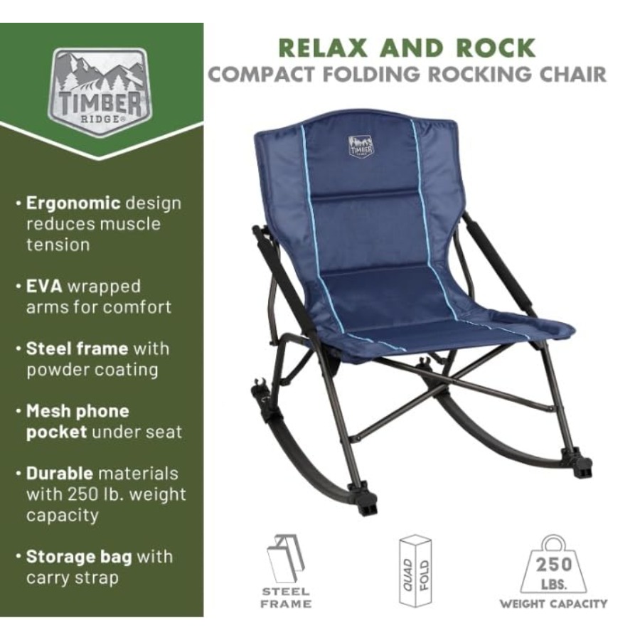 Folding Rocking Camping Chair  - đánh giá và giá Outdoor Camping Rocker