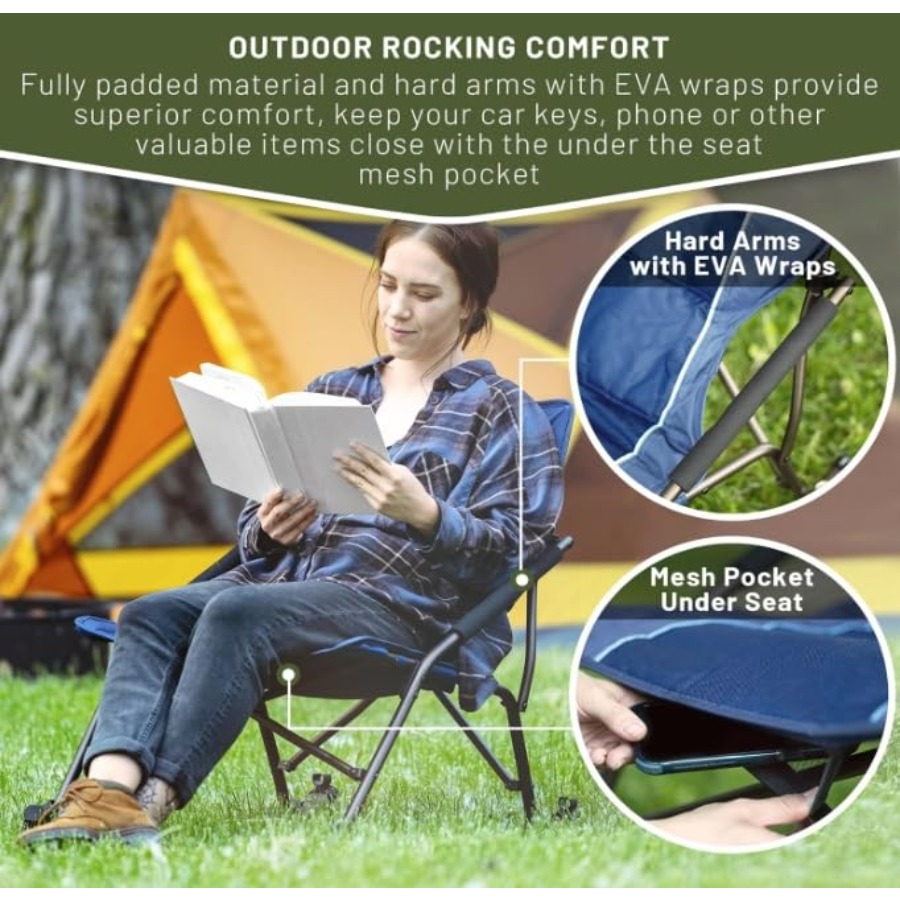 Folding Rocking Camping Chair  - đánh giá và giá Outdoor Camping Rocker