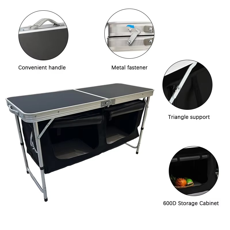 Portable aluminum alloy foldin - đánh giá và giá Outdoor Camping Table With Storage