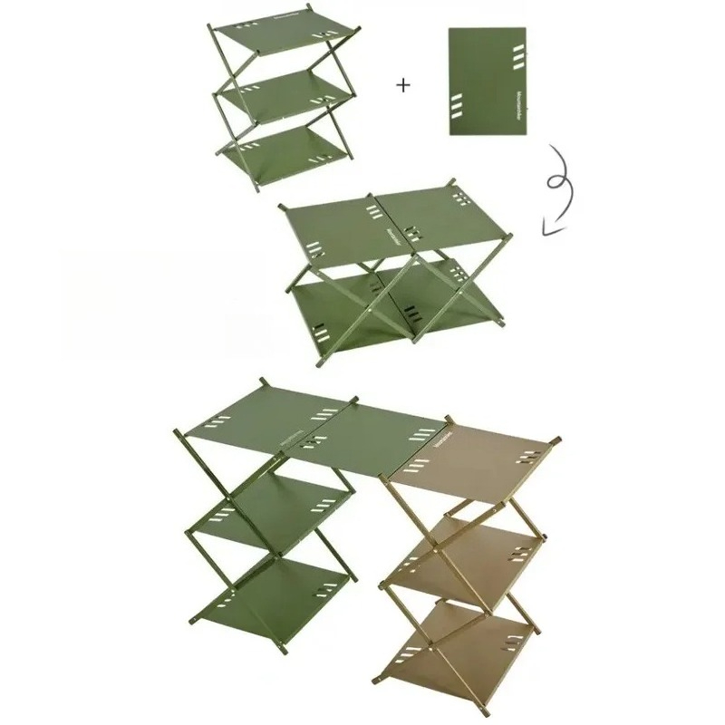 Outdoor Aluminum Alloy 3 Layer - đánh giá và giá Outdoor Camping Table With Storage