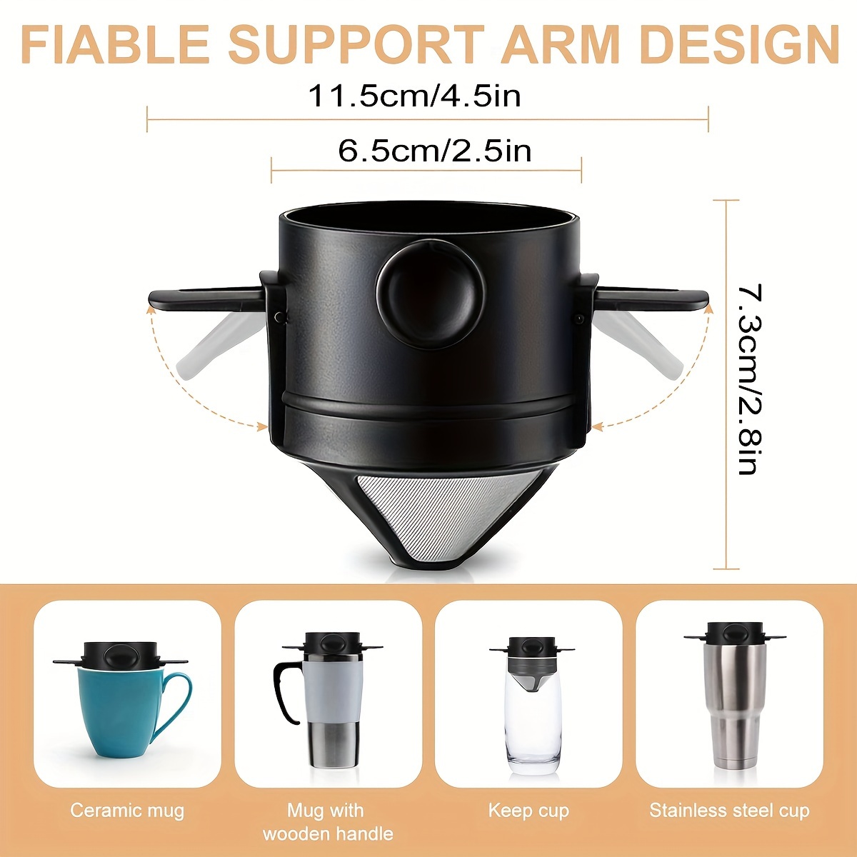 Coffee Filter Cup Portable Reu - đánh giá và giá Collapsible Water Bottle